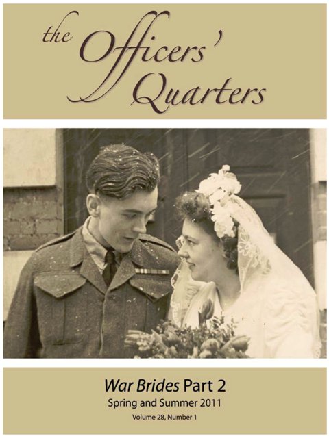 The preliminary cover of the Officers' Quarters War Brides Part 2 issue
